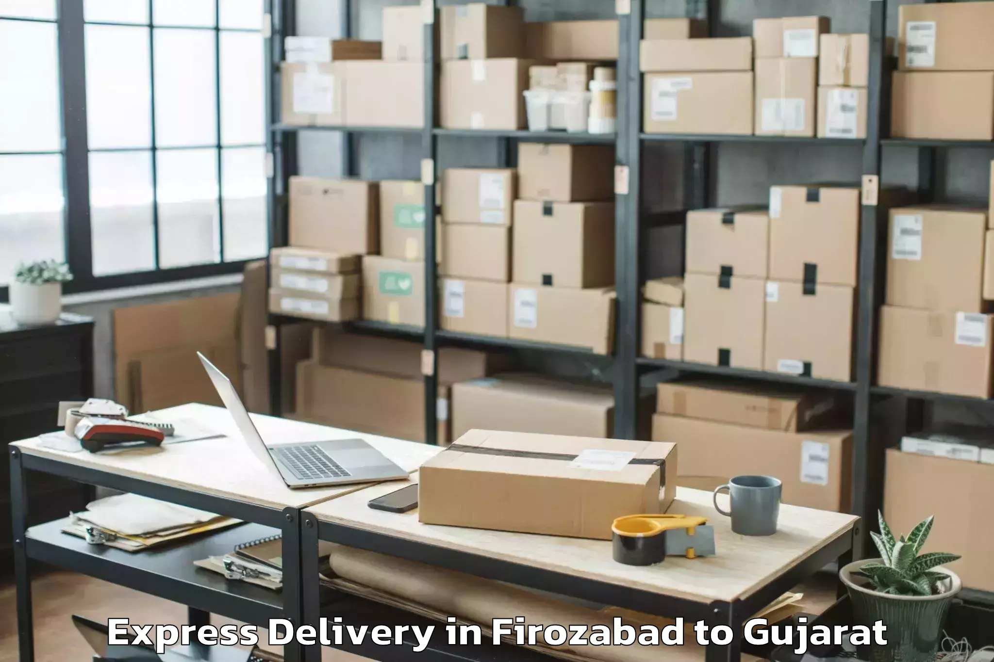 Easy Firozabad to Lakhpat Express Delivery Booking